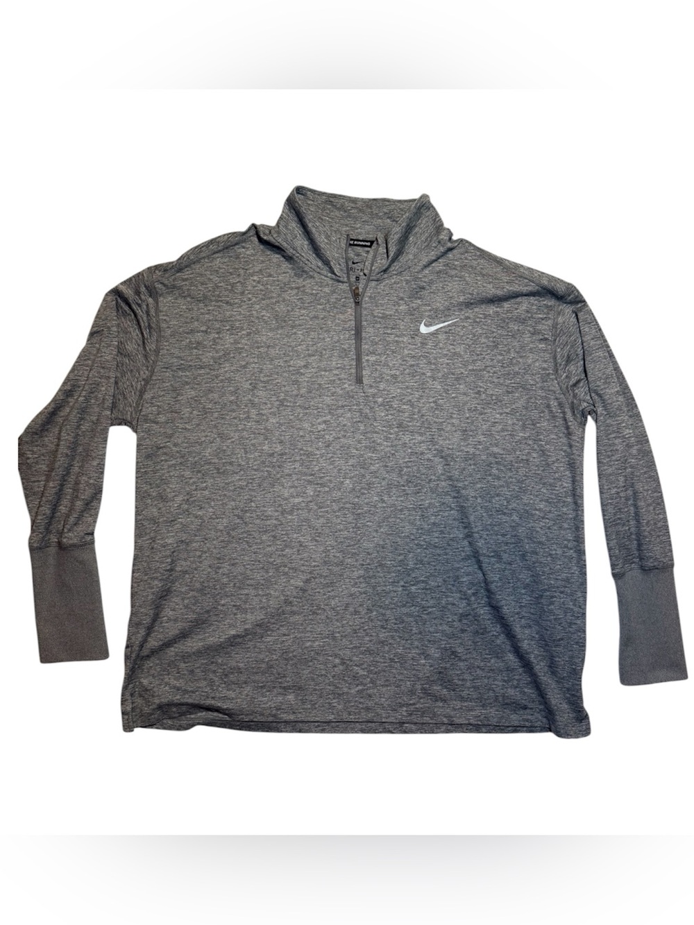Nike Heather Gray Quarter-Zip Pullover